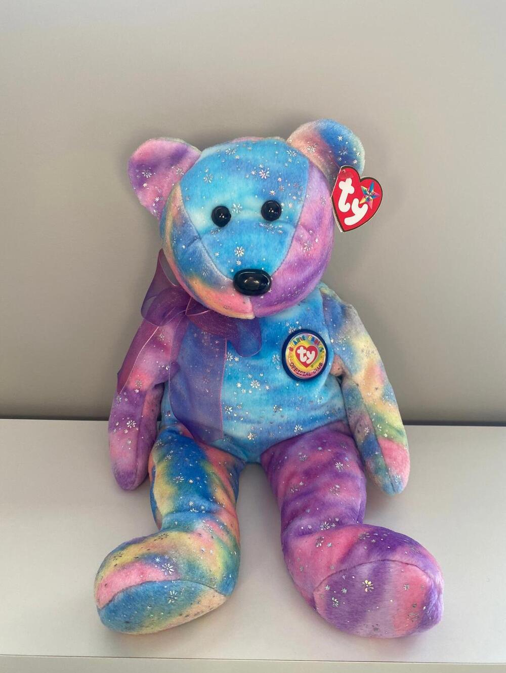 Ty Beanie Buddy “Clubby VI” the Rainbow Bear (14 inch)